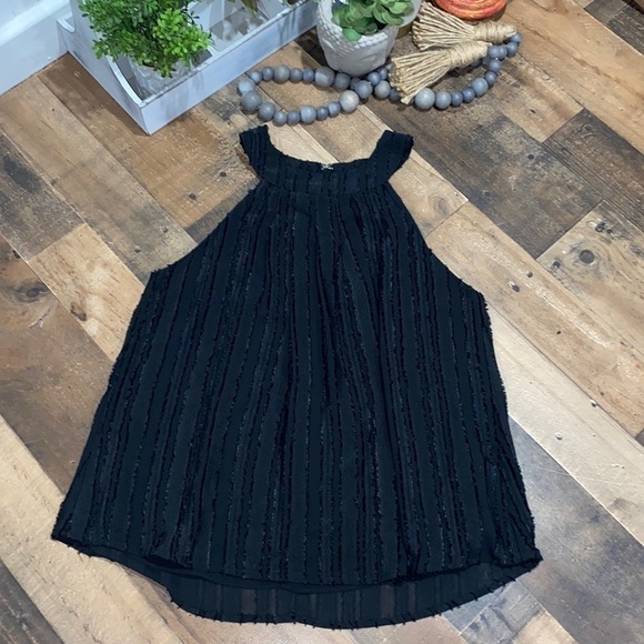 GILLI black blouse NEW with tag lined small halter style - Picture 2 of 7